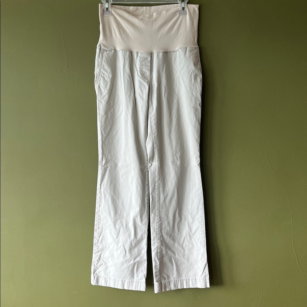 Ann Taylor LOFT Maternity White Boot Cut Maternity Pants